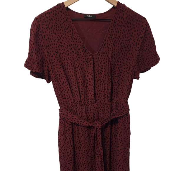 Revolve | Rails Jet Spotted Crop Wide Leg Jumpsuit In Rust Spotted - Picture 9 of 12